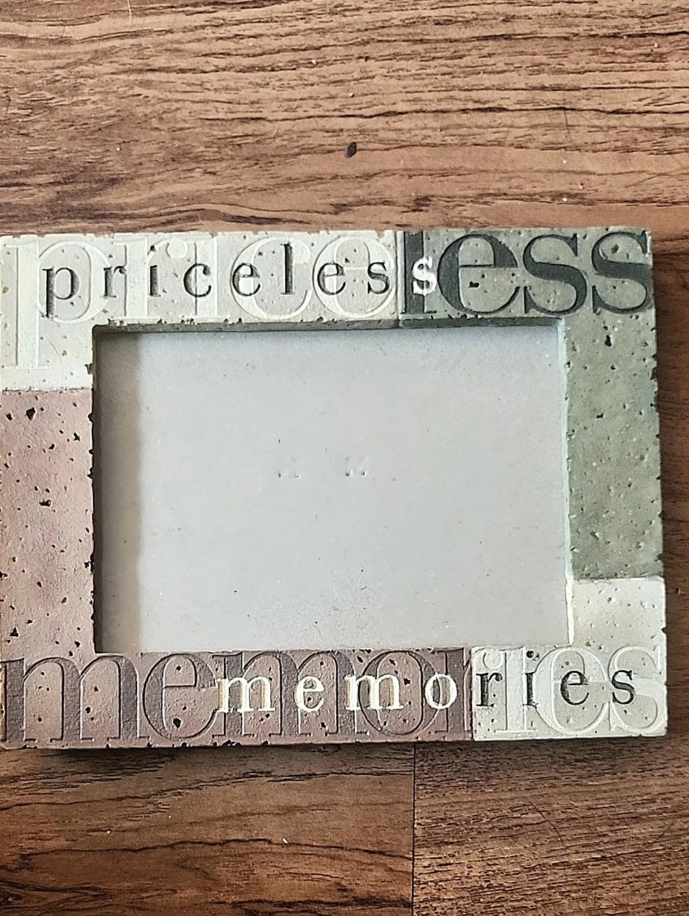 Demdaco Heartstone by Bill Stross Priceless Memories Picture Frame Gray & Pink